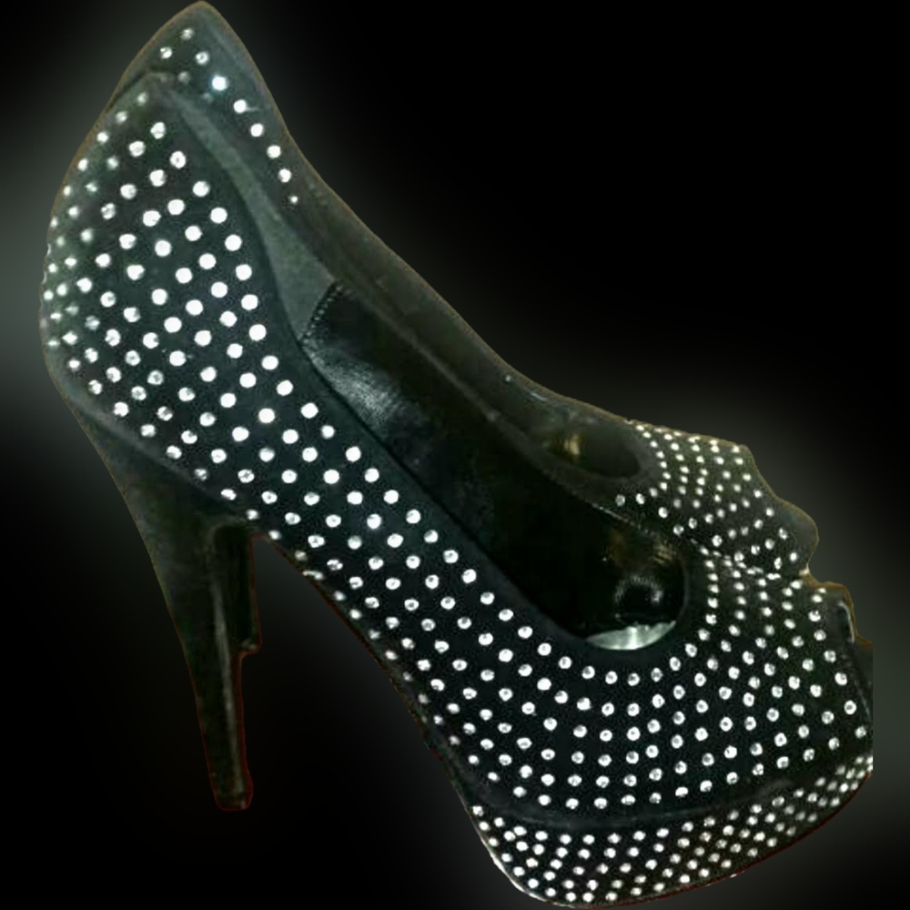 Black Studded Women's Shoes